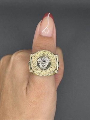 3/8 CTW Natural Diamond Medusa Men s Ring 10kyg