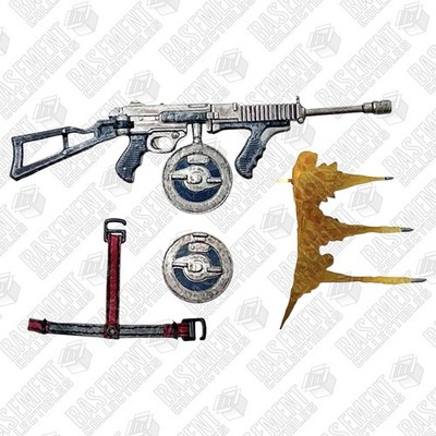 Mezco One:12 Doc Nocturnal: Monster Hunts - Folding Tommy Gun & Strap 1:12 Scale