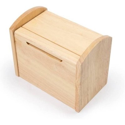Fox Run Wooden Recipe Card Box, Natural