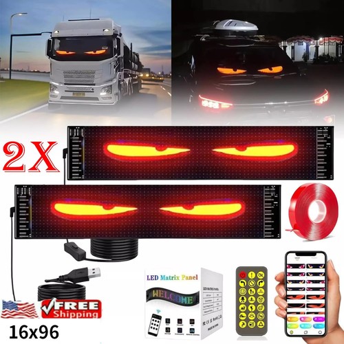 Devil Eyes Light for Car - LED Display Screen DIY Truck Windshield Eyes Lights - Bild 18 von 18