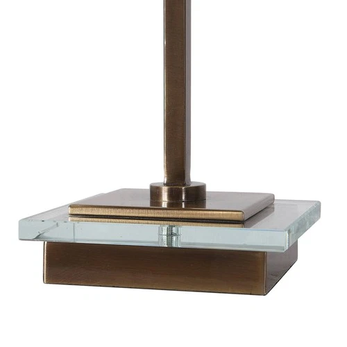 Modern Buffet Table Lamp 33 3/4" Tall Brass Black Linen Drum Shade for Bedroom - Picture 6 of 6