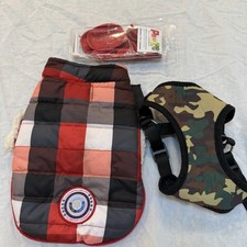 Lot Dog Clothes Small coat Harness, And Foot Covers