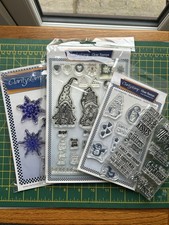 Clarity Stamp Christmas/Seasonal Themed Stamps. Used. Bundle of 4.