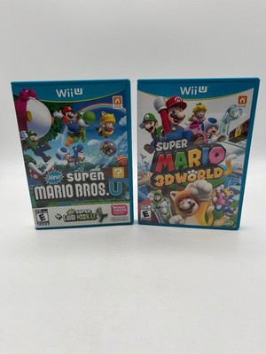 Wii U Mario Game Lot Super Mario 3D World + New Super Mario Bros U & Luigi U CIB