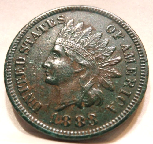 1883 AU Details FULL Liberty Indian Head Cent Penny Tougher Early Date