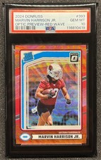 2024 Panini Donruss Marvin Harrison Jr Optic Preview-Red Wave PSA 10