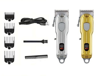 Professionelles kabelloses Herren Haarschnitt Pflegeset - wiederaufladbar mit LCD-Display