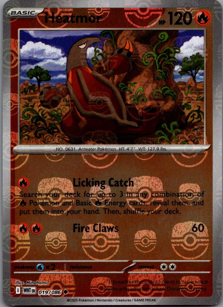 Heatmor (Master Ball Pattern) Uncommon SV: White Flare 019/086 NM