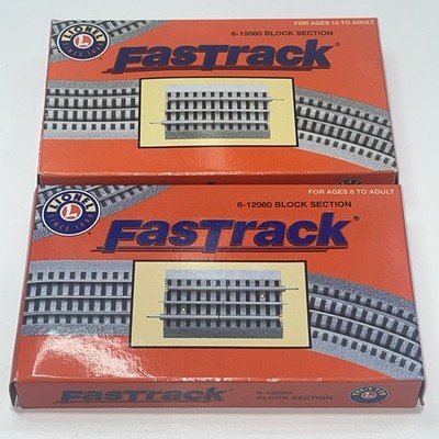 Lot Of 2 Lionel 6-12060 O Scale FasTrack Block Section