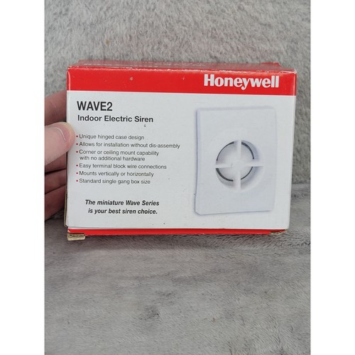 Honeywell WAVE2 Indoor Electric Siren 12VDC 106dB White Security Alarm Wave