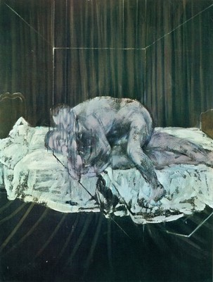Francis Bacon - Zwei Figuren liegend auf Bett, expressionistische Studie A1-A4 Poster Kunst P