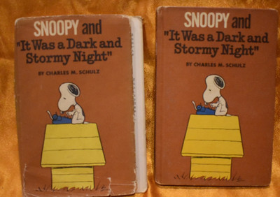 SNOOPY and IT WAS A DARK AND STORMY NIGHT HC DJ 1971 Holt Peanuts 1st Printing