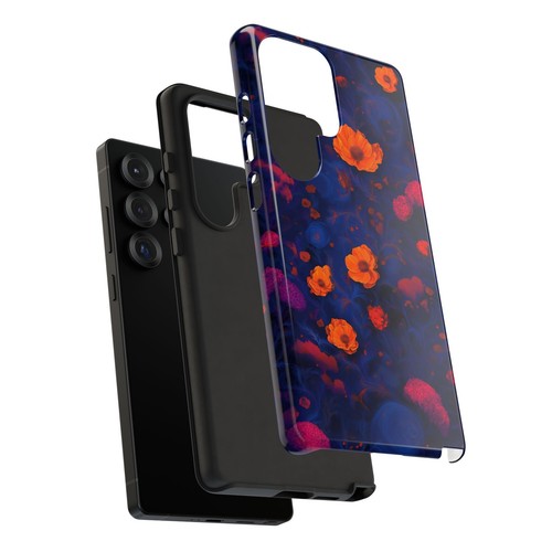 Blue Floral Phone Case, Tough Phone Case, Cute Phone Cover, Unique Gift For Her - 第 183/273 張圖片