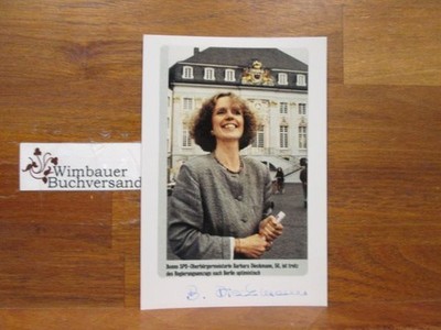 Original autograph Bärbel Dieckmann President Welthungerhilfe // autograph AU