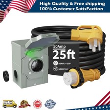 50 Amp 25FT Generator Power Cord and Power In...