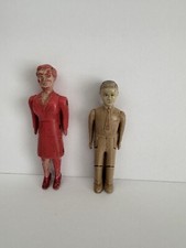 RENWAL Dollhouse Jointed Mother Doll No. 43 Son Doll No 42 Mid Century