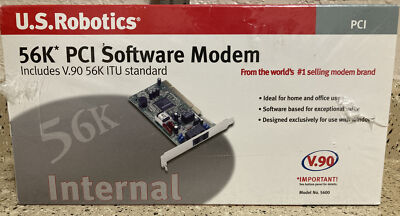 SEALED NEW  U.S. Robotics USR 5600 56K* PCI Software Modem V.90 RJ-11 CORD 