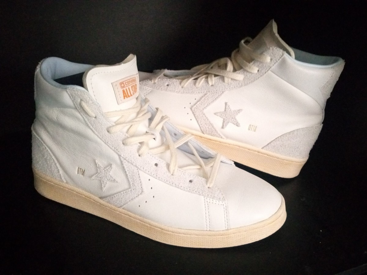 Size 10.5 - Converse P.J. Tucker x Pro Leather High Vintage White