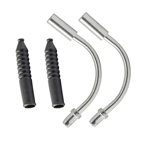 Kit De Guides-câbles De Frein V-brake – 2 Nouilles à 110° + 2 Manchons En Caoutchouc – Aluminium Et Plastique