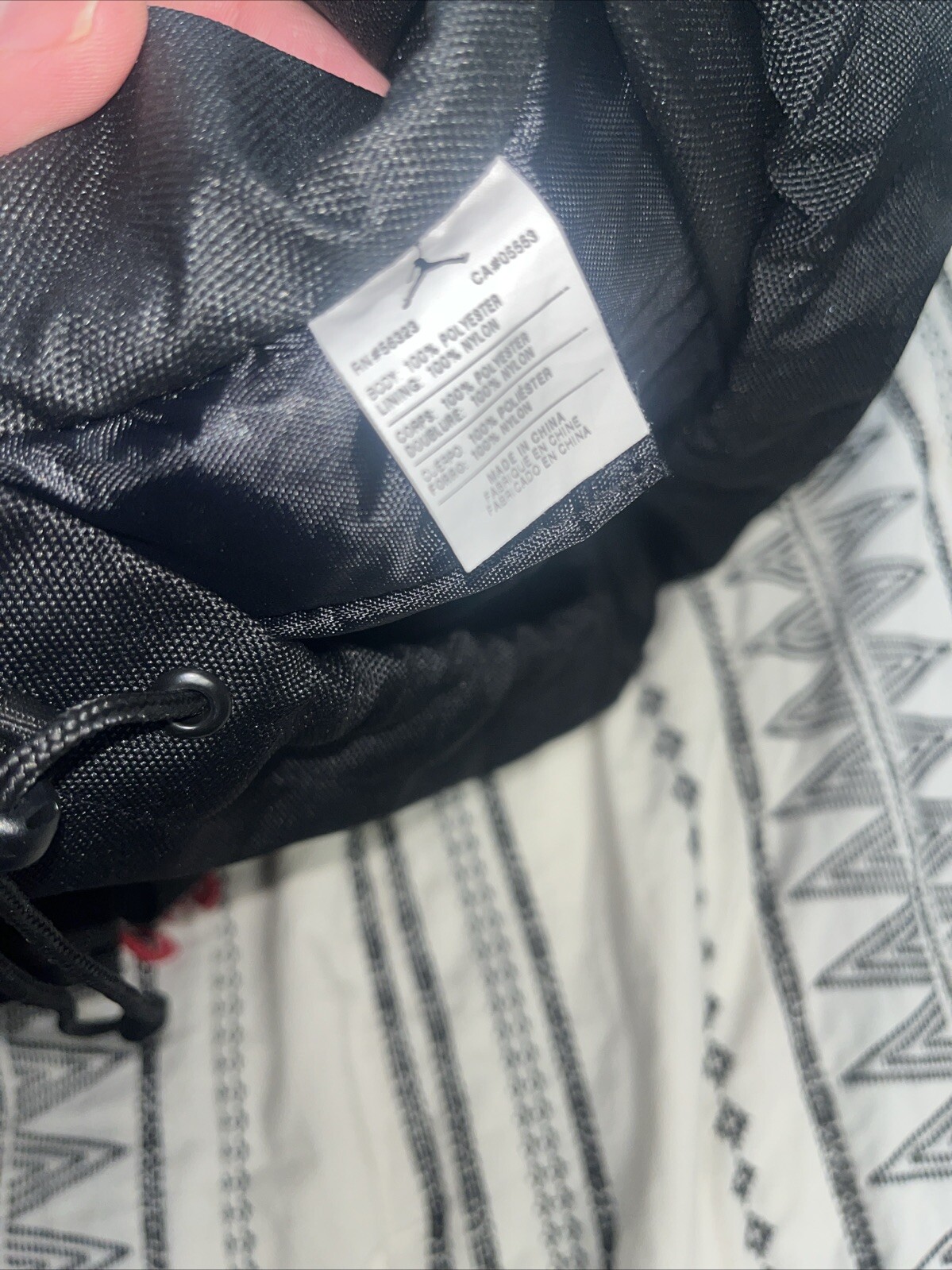 Air Jordan Backpack Drawstring Black/red With lot… - image 8