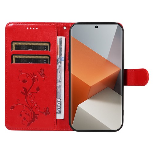 Butterfly Flower Leather Wallet Phone Case for Xiaomi Redmi Note 13 Pro 12 11 5G - Picture 48 of 91