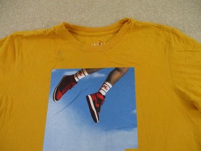 yellow and blue jordan shirt