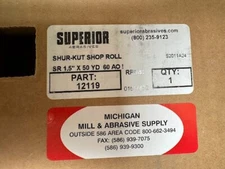 SUPERIOR SHUR-KUT SHOP ROLL 12119 SR 1-1/ 2"X50 YD 60 GRIT A/O
