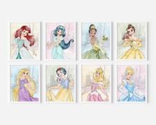 Prints Children's Bedroom Wall Art Posters 8 Set Princess Baby Nursery Prints