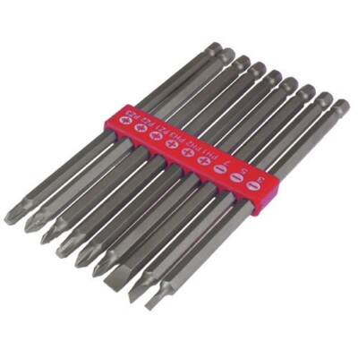 9-TEILIGES SORTIERTES EXTRA LANGES SCHRAUBENDREHER-BITS 150 MM POWER-BIT-SET