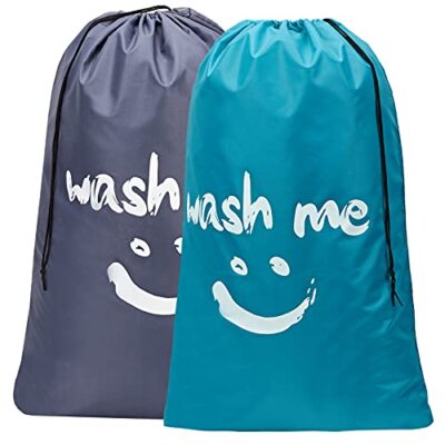 2 Pack Xl Wash Me Travel Laundry Bag Dirty Clothes Organizer Large Enough To Hol