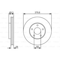 Bosch 2X Bremsscheiben BelüFtet GeöLt 0 986 479 R90