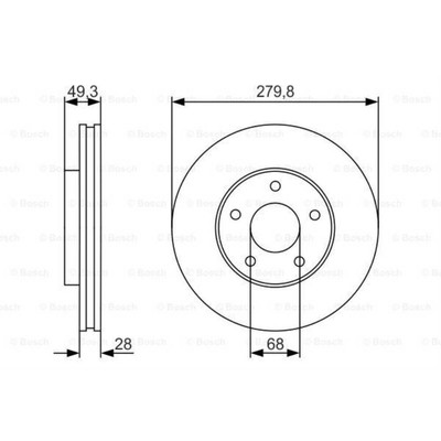 BOSCH 2x Bremsscheiben belüftet geölt 0 986 479 R90