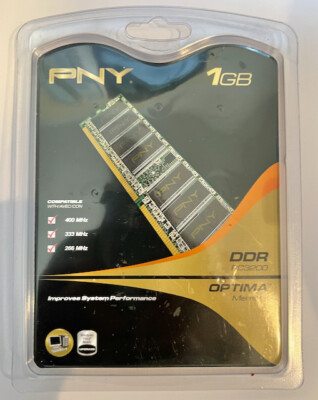 PNY GB RAM DIMM 400 MHz DDR Memory (MD1024SD1400) PC3200