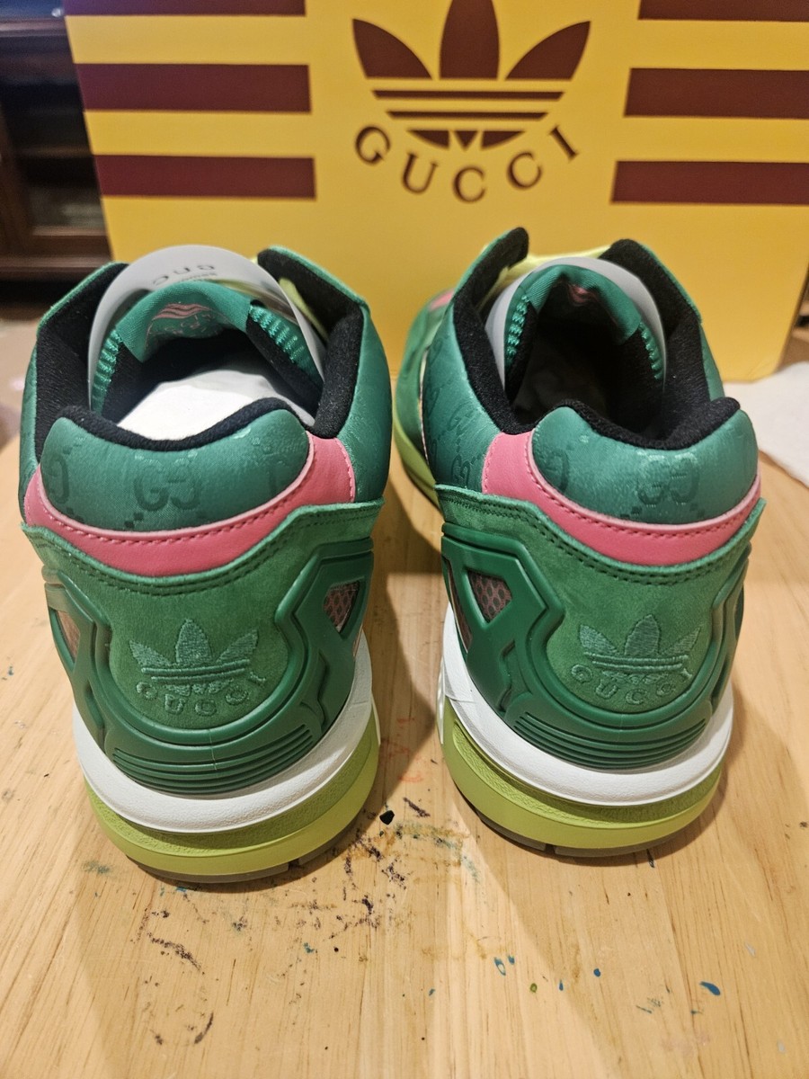 NEW AUTHENTIC GUCCI x ADIDAS ZX 8000 'GREEN GG MONOGRAM NEW AUTHENTIC GUCCI x ADIDAS ZX 8000 'GREEN GG MONOGRAM