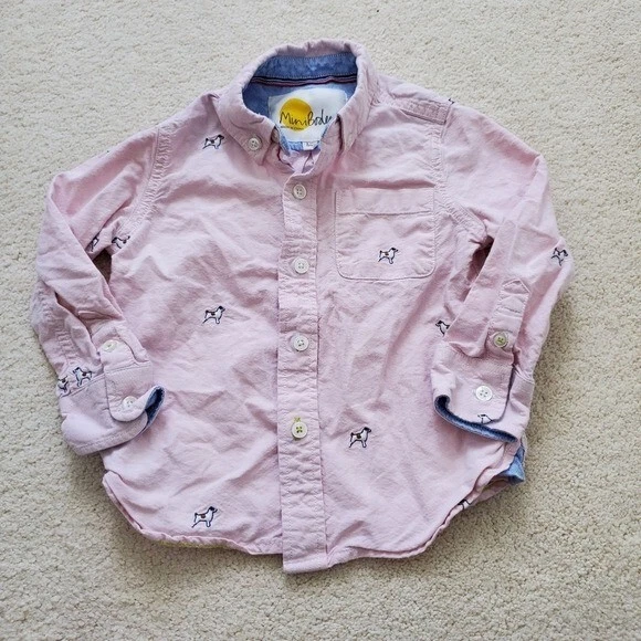 toddler boy pink button down shirt