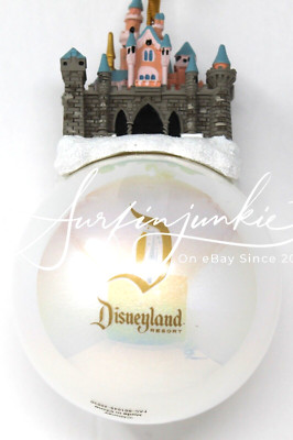 Disney Christmas Ornament Happiest Place On Earth Disneyland Castle Dome Globe