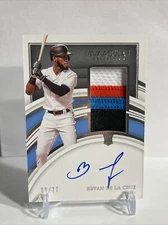 2022 Immaculate Baseball - Bryan De La Cruz, RC, RPA /77, On-Card auto, Card 123