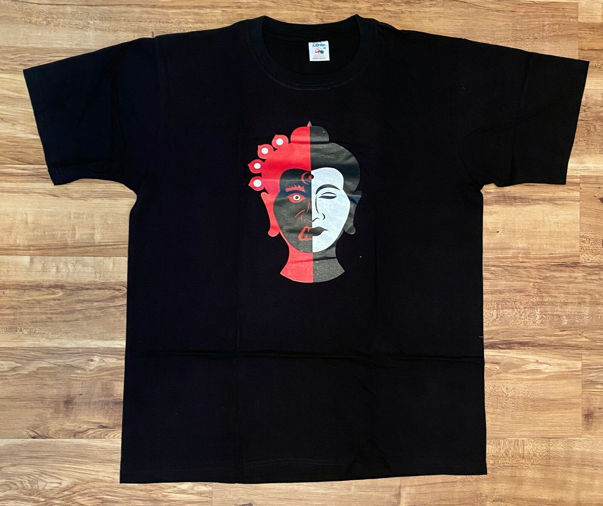 Buddha T-Shirt: Men's yoga face statue 100% Cotton Large XL