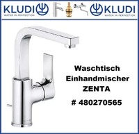 Kludi Waschbecken Waschtischmischer Zenta Sl Schwenkbar BetäTigung # 480270565