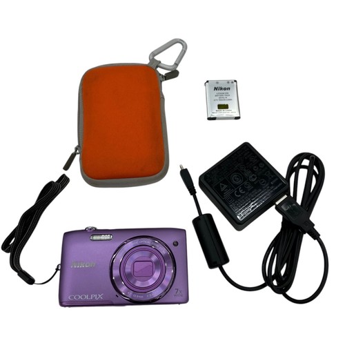 Nikon COOLPIX S3500 Purple Compact Digital Camera JAPAN (Language English⚪︎) SF - Picture 1 of 3