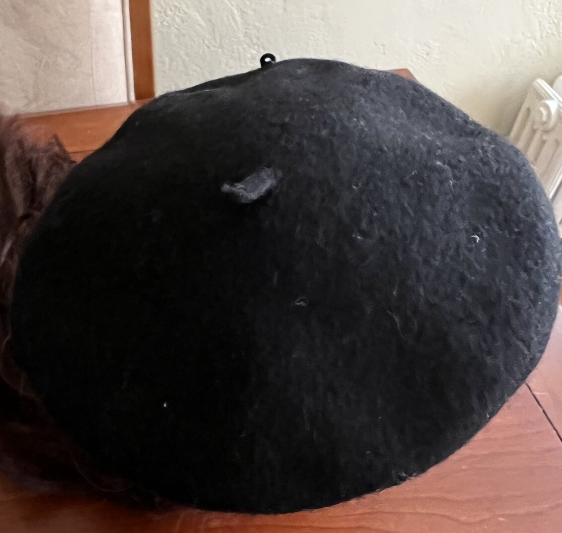 Bloomingdale\'s Aqua Elegant Black 100% Wool Women\'s Hat S/M  WPL10167 Bloomingdales Aqua Women Wool Beret Hat One Size black | eBay main image 4