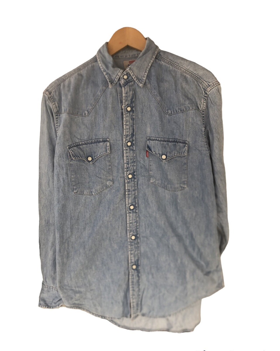 camicia jeans levis uomo