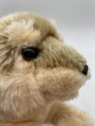 RARE SOS Save Our Space Wolf Pup Realistic Plush Stuffed 9" Laying Tan Brown - Picture 8 of 12