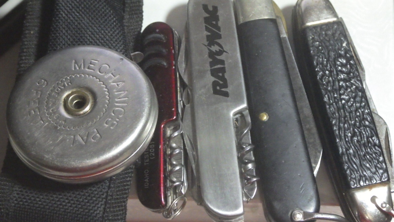 LOT Walsco Mechanics Pal VINTAGE 6 Feet Metal Tape Measure USA+ utility knives