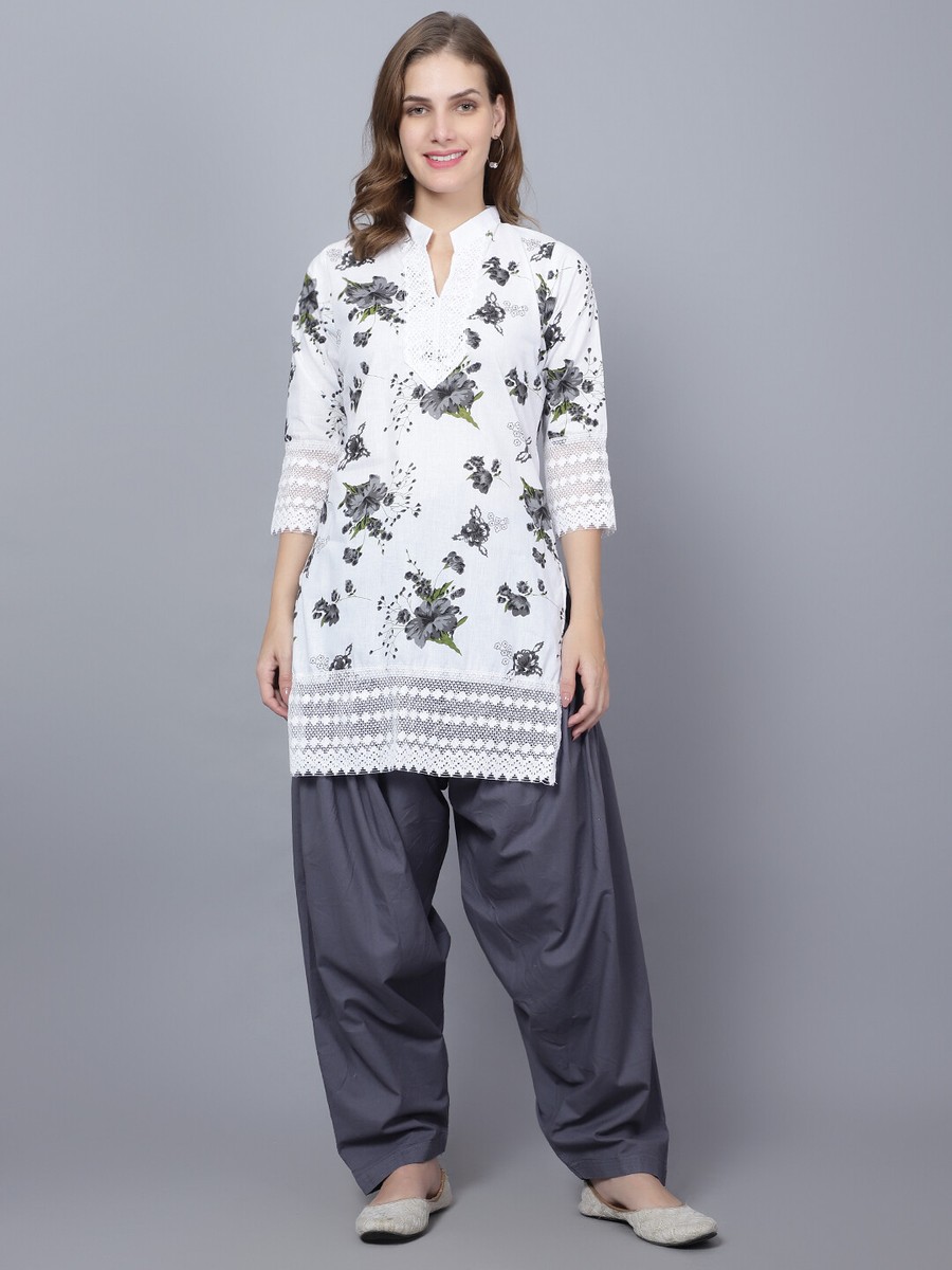 indian cotton tunic dress NEERA Hand Embroidered Pure Soft Cotton Tunic Kurta Dress: Made to Ord Ayurvastram
