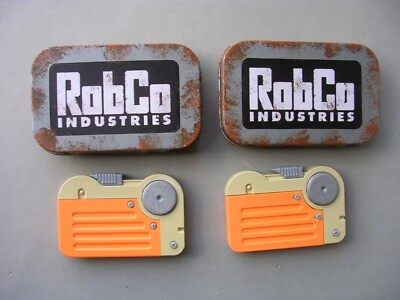 Fallout  3D Printed  Mini Holotape in Custom RobCo Tin Stash Box