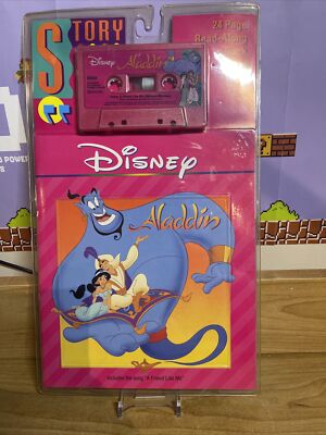 Vintage Disney Aladdin 24 Page Read Along Book And Cassette Tape ...