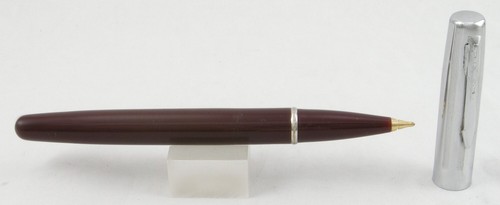 BB Bob Blythe Burgundy w/Chrome Cap Ballpoint Pen w/New Working Refill - c. 1948 - Picture 1 of 4