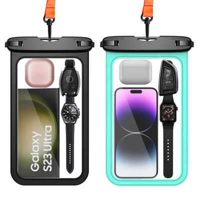Large Waterproof Phone Pouch Dry Bag Case Cover for Samsung S25 S24 S23 Ultra FE