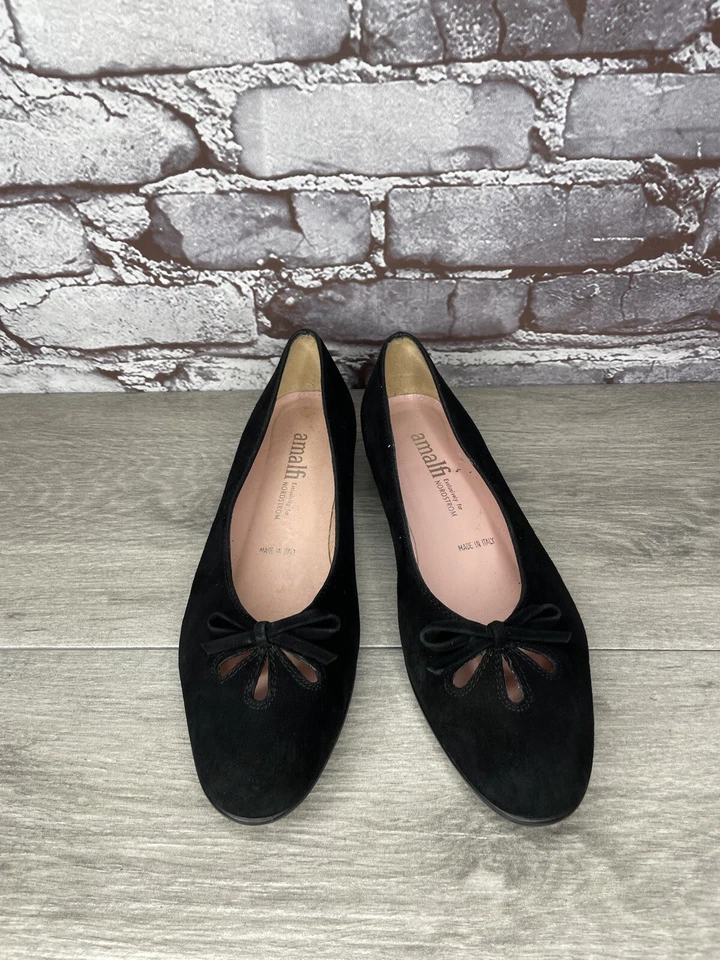 Bomba de tacón oculto de cuero gamuza negra Amalfi talla 6M EE. UU./36,5EU Foto 3 de 4